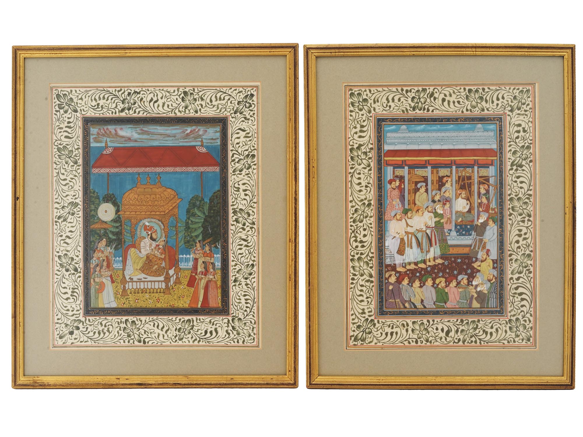 VINTAGE INDIAN SHAH JAHAN MINIATURE PAINTINGS PIC-0